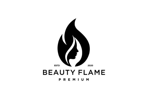 Beauty Ladies Fire Flame Logo Vector – A Strategic Design Element for Brand Impact