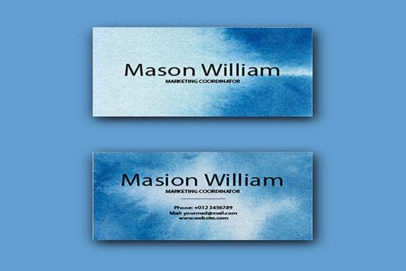 Blue Watercolor Business Card Design: The Power of Simplicity in Modern Branding