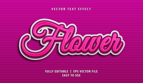 Flower Text Style: Creative Typography for Adobe Illustrator