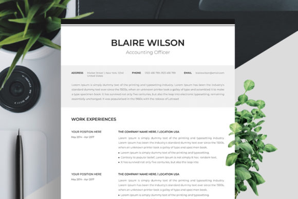 Minimalist Resume CV and Cover Letter Template: A Simple, Effective Approach