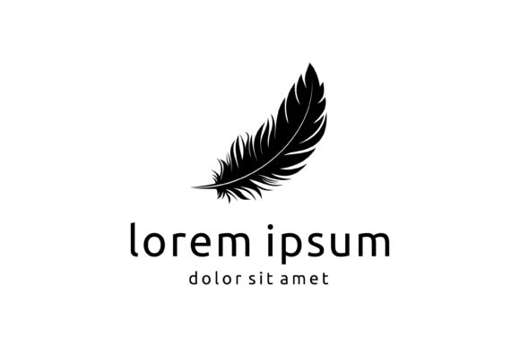 Modern Quill Feather for Notary, Lawyer: A Versatile Design Tool