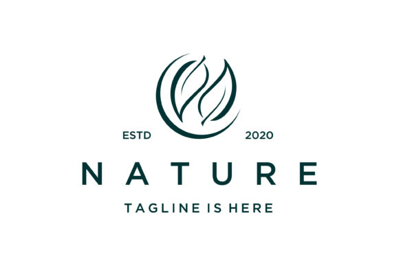 Nature Leaf Icon with Half Circle Vector: A Versatile Design Element for Creative Projects