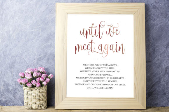Rose Gold Memorial Sign Printable: A Touch of Elegance in Design