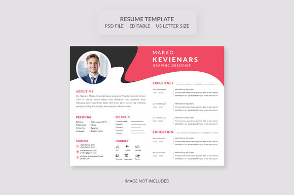 Stylish Flat Resume Template Design for Modern Professionals