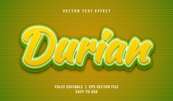 Text Effect - Durian Text Style: A Powerful Tool for Creative Typography in Adobe Illustrator