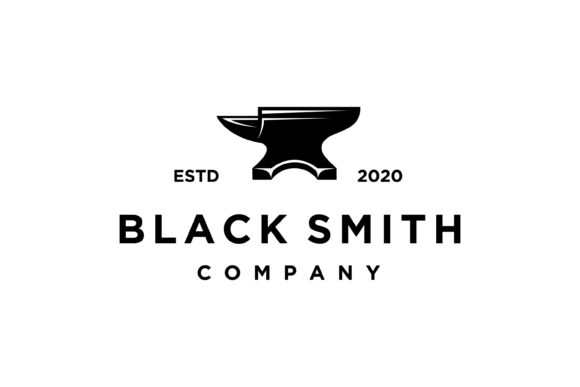 Vintage Anvil Blacksmith Tools Vector