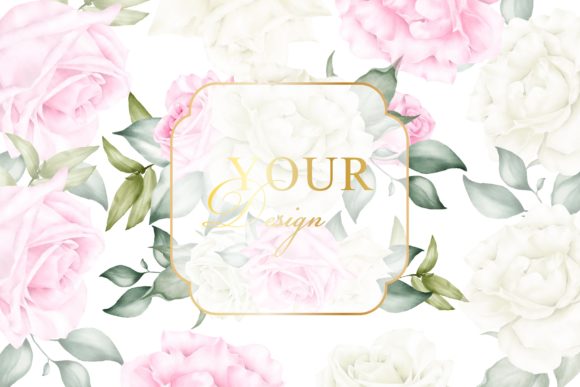 Watercolor Floral Background Template for Creative Projects